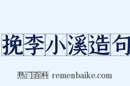 挽李小溪造句是什么意思的图片